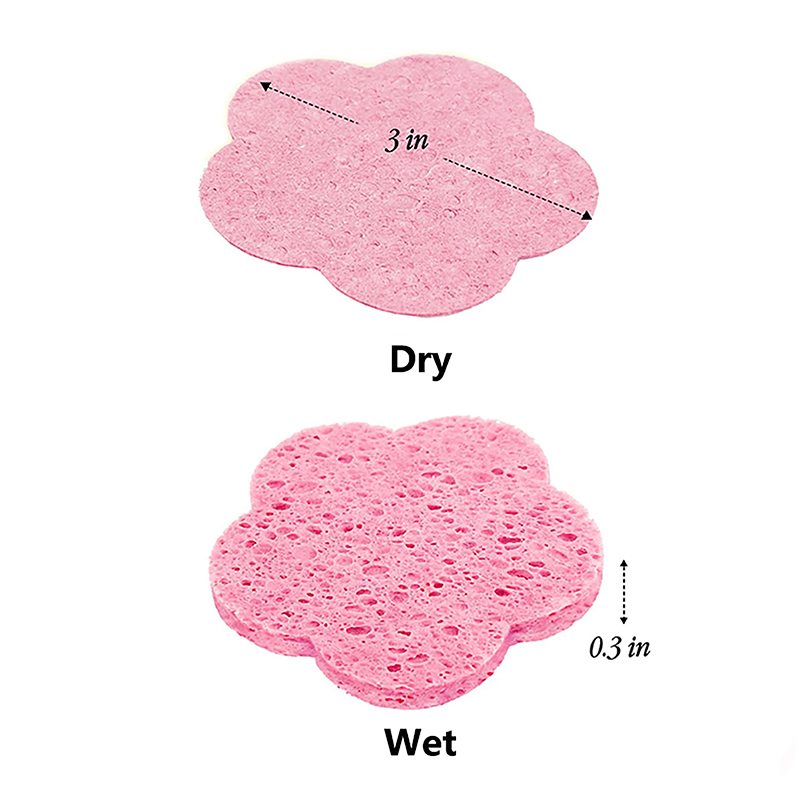 10/20PCS Reusable Face Cleaning Sponge Pad Exfoliator Mask Facial SPA Massage Makeup Removal Thicker Compress Natural Cellulose