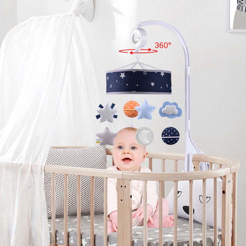 Babybedje Mobiele Rammelaar 0-12 Maanden Muziek Roterende Bed Bel Baby Onderwijs Speelgoed G99C