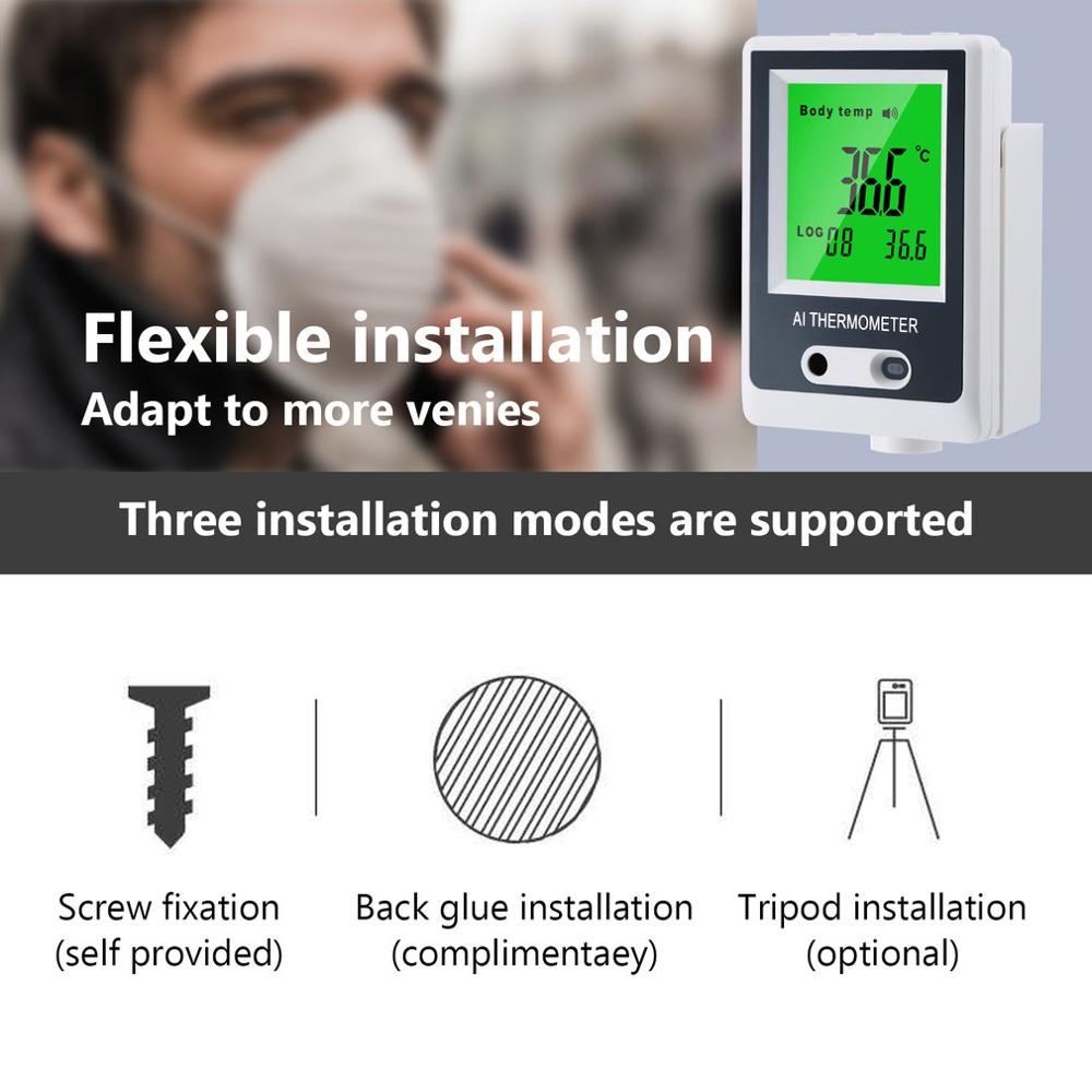 Non-contact Infrared Temperature Sensor, Wall Mounted Forehead Thermometer, Automatic Body Temperature,Smart Sensor