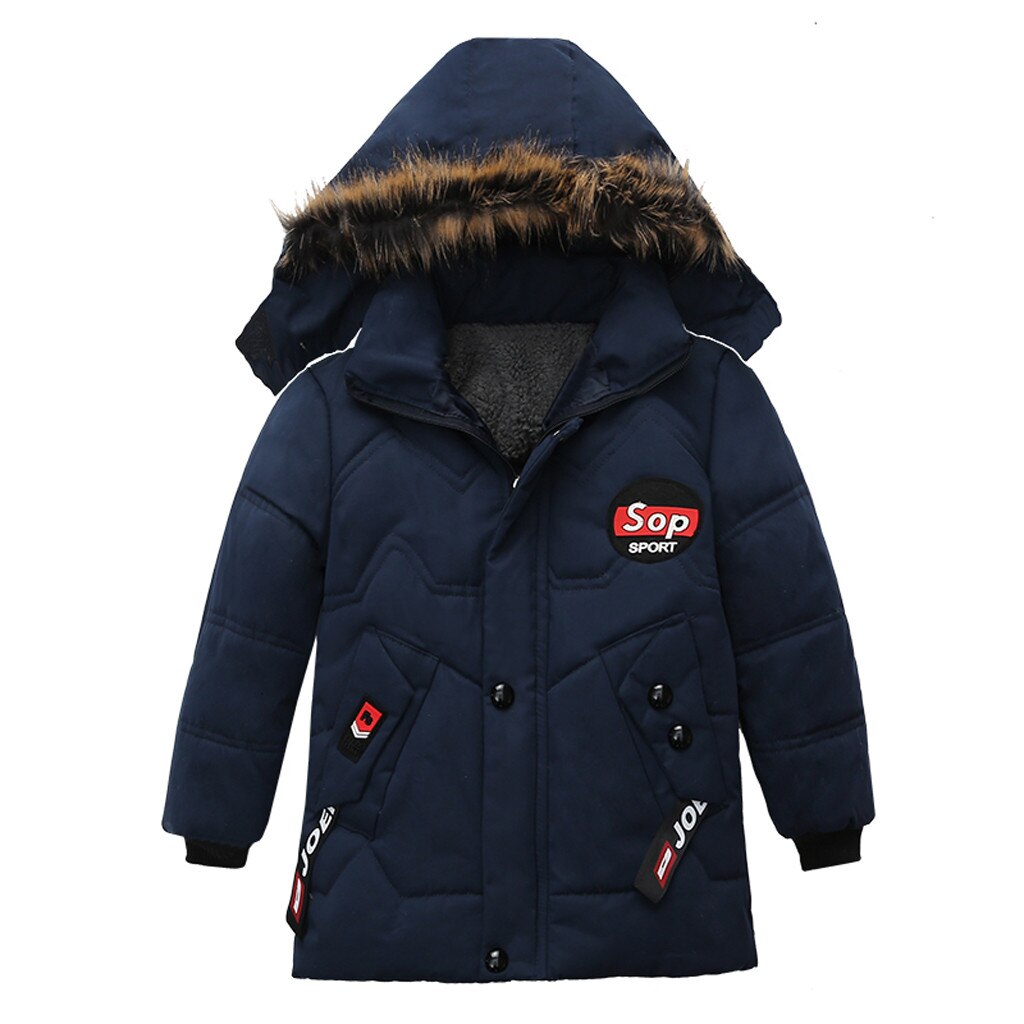 Ropa de invierno para niños, chaqueta de lana acolchada de algodón, parkas, abrigo grueso con capucha, abrigo largo para bebé,