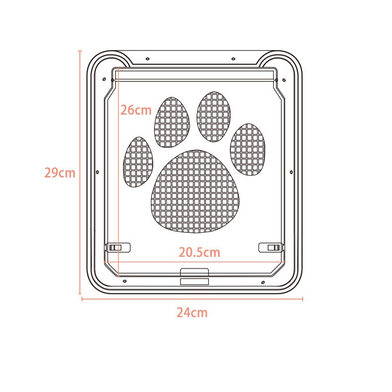 4 Ways Lockable Cat Dog Flap Door Puppy Safety Magnetic Screen Door Pet Window Gate Kitten Flap Doors for Dogs Pet Asccessories