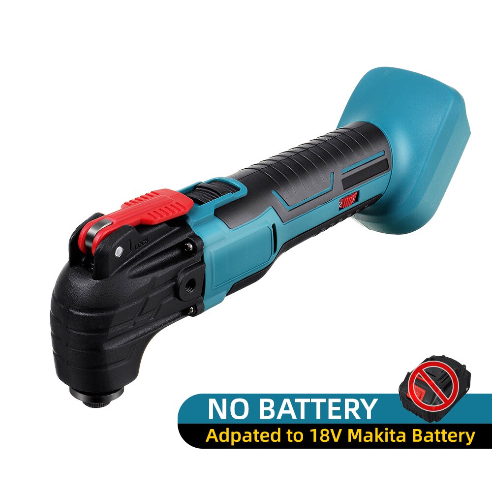 Drillpro 6 Speeds Cordless Oscillating Multi Tool Variable Speed Adjustable Renovator Woodworking Tool For Makita 18V Battery: Tool Only