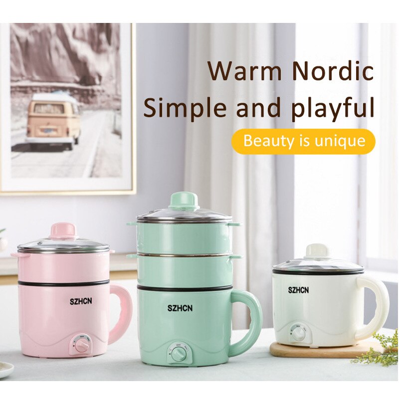 Electric cooker household multifunction student dormitory electric pot noodle cooking small electric pot 220V