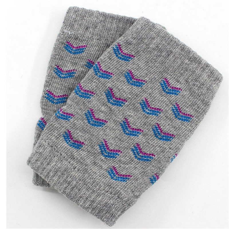 Exquisite Baby Safety Knee Protection Pads Cartoon Cotton Kids Baby Safety Knee Pads Crawling Protector Baby Leg Warmers Kneecap: light gray