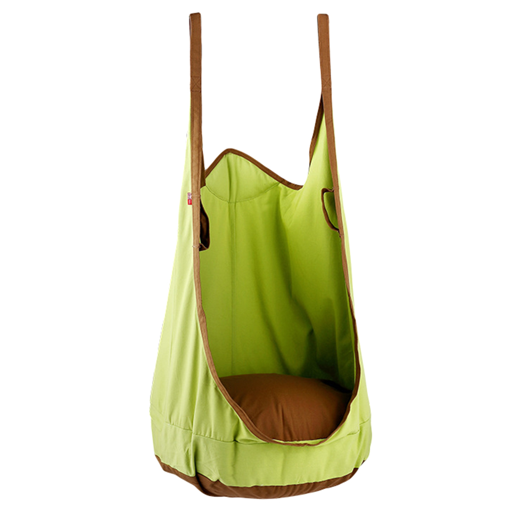 Deluxe Opblaasbare Opknoping Hangmat Stoel Schommel Tuin Patio Speelgoed Kinderen Outdoor Activiteit Camping Fun-Groen