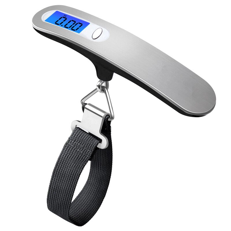 Mano 50Kg/50g Balanza de equipaje electrónica Digital LCD portátil de viaje maleta bolsa báscula colgante Balanza de peso: Default Title