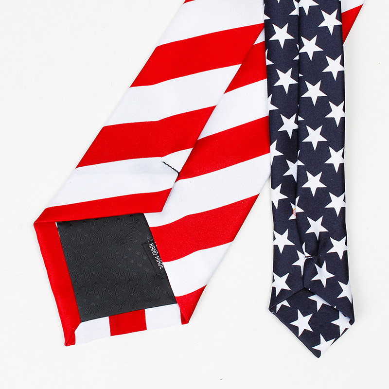 Polyester seide druck Amerikanische flagge beliebte edle business männer krawatte
