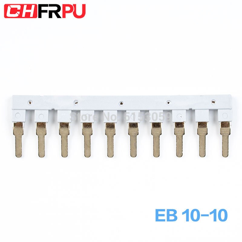 Side Plug Connector Din Rail Terminal block short circuit connection strip: EB10-10