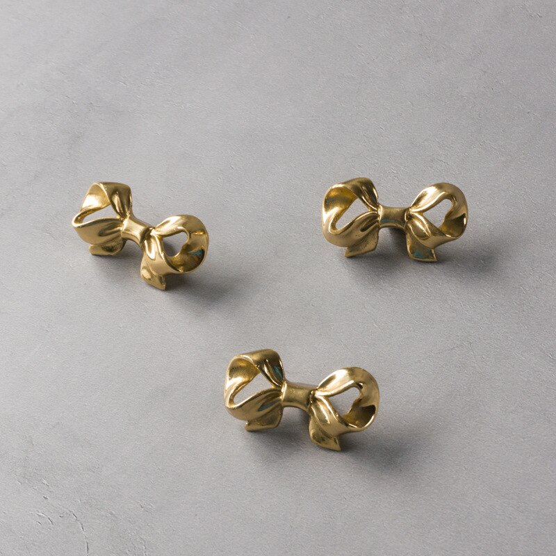 Brass Modern Bow Furnitur Handl Knob Kitchen Door Handl Interior Door Handl Gold Kitchen Door Handl