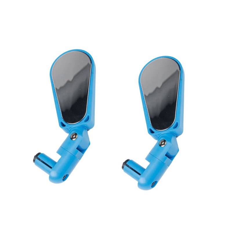 Road MTB Bike Mirror With Light Flexible Bicycle Handlebar Rearview Mirror Cycling Safety Rear View Mirror Bicycle Accessories: Blue 1 Pair
