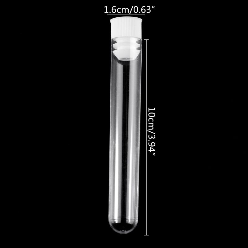 10Pcs/set Transparent Plastic Test Tubes Lab Test ... – Grandado