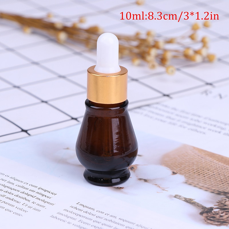 10/20/30 Ml Amber Fles Dropper Etherische Olie Parfumflesjes Lege Container Reizen Hervulbare Fles Transparant bruin