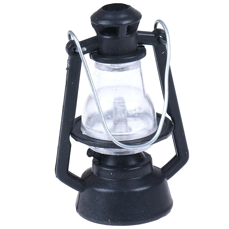 Retro Black Kerosene Lamp 1:12 Dollhouse Children Baby Toy Mini Furniture Miniature Toys