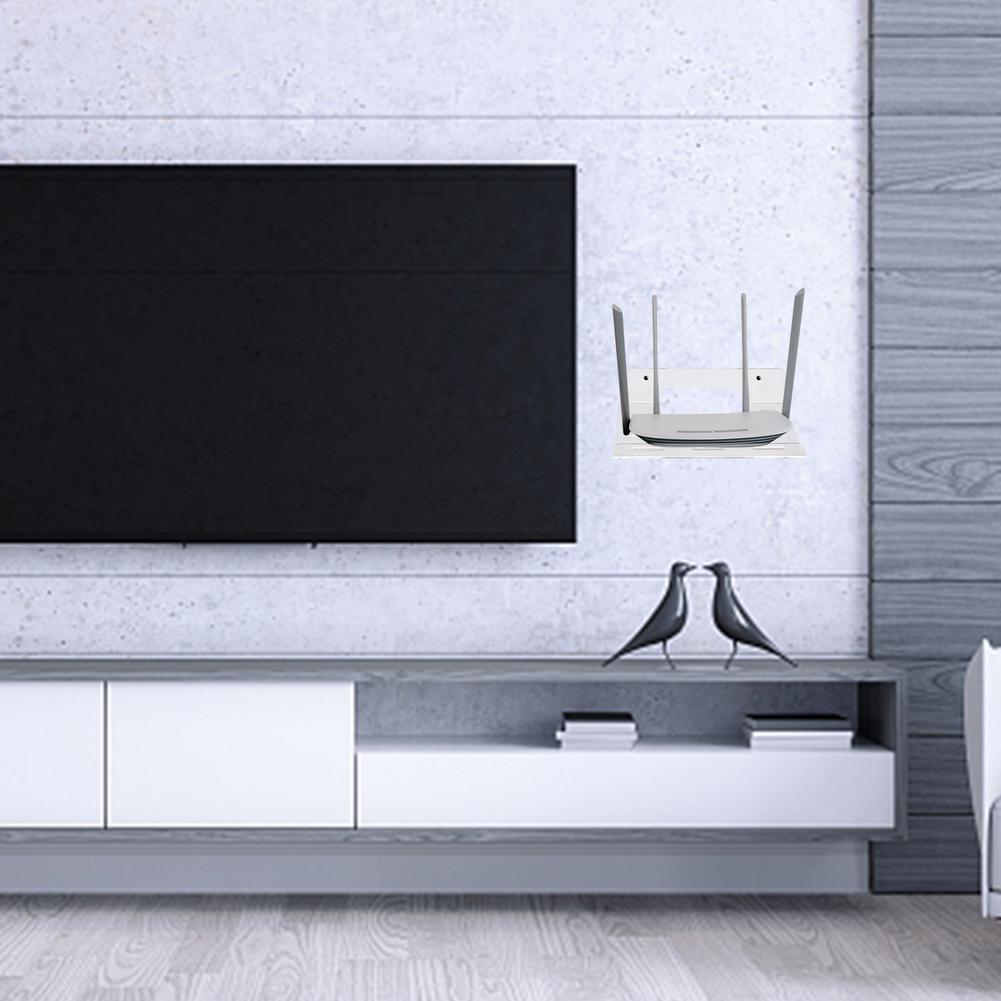 Acrylic Router Wall Bracket Floating Router Rack WiFi Router Storage Rack TVSet Top Box Organizer Holder Bracket For Home Office