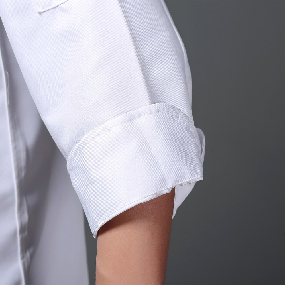 Åndbar unisex afslappet kokkejakke broderi køkken catering restaurant service arbejder uniform