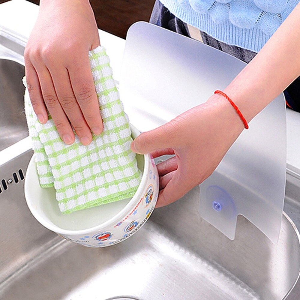 Protectores contra salpicaduras de agua para fregadero de cocina, pantalla impermeable para lavar platos, frutas y verduras, tablero antiagua, solapas de PVC, 1 unidad