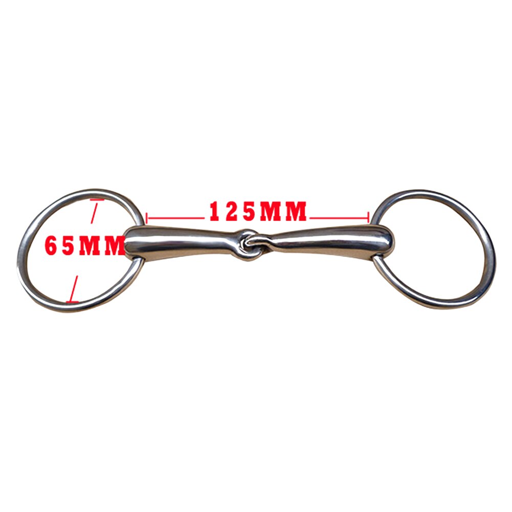Equipo de anilla suelta de acero inoxidable curvado hueco portátil snafle Bit caballo accesorios profesionales Mini duradero pulido