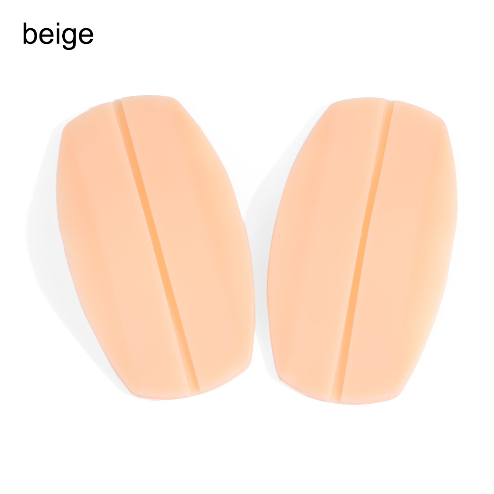 1 Paar Zachte Siliconen Half-Transparante Anti-Slip Schouder Pads 2 Stks/partij Lady Relief Pijn Bra Strap kussens Geen-Slip Houder: beige B