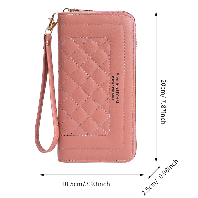 ladies purse long Joker zipper clutch bag embroidered large capacity soft wallet mobile phone bag