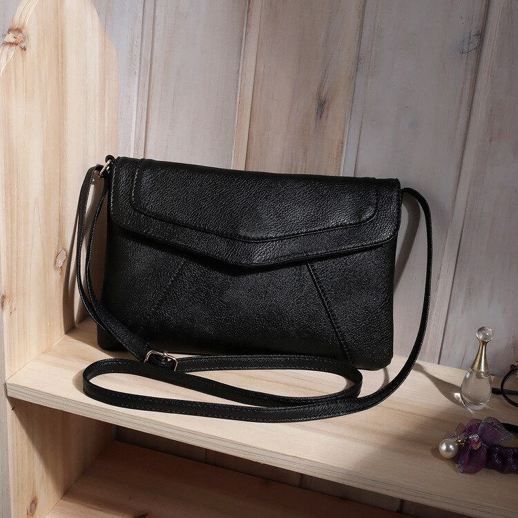 Small Bags for Women Messenger Bags Leather Female Newarrive Sweet Shoulder Bag Vintage Leather Handbags Bolsa Feminina: Black