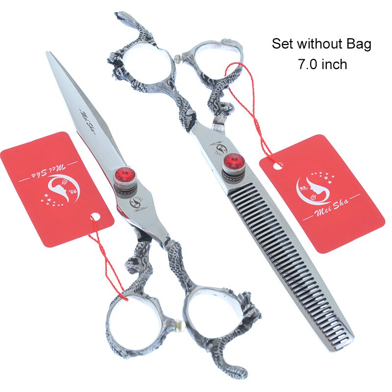 Top huisdierverzorgingsschaar 6.0 " 7.0 " hondenknipschaar dieren uitdunnen trimmen tesoura japan 440c dierentondeuses  a0164a: A0165a-02-70