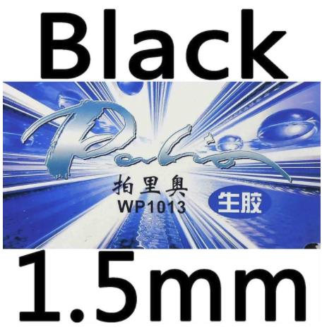 Palio WP1013 Semi-Lange Tafeltennis Rubber (Pips-Out Speciale) Palio Ping Pong Spons: Black 1.5mm