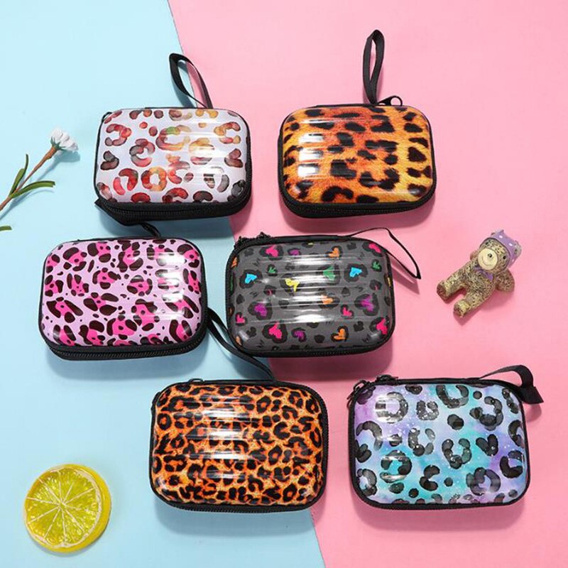 Mini 1pc Pouch Luggage Model Square Tin Iron Box Key Purse Pencil Case steel Box/coin Storage Bag headset Bag