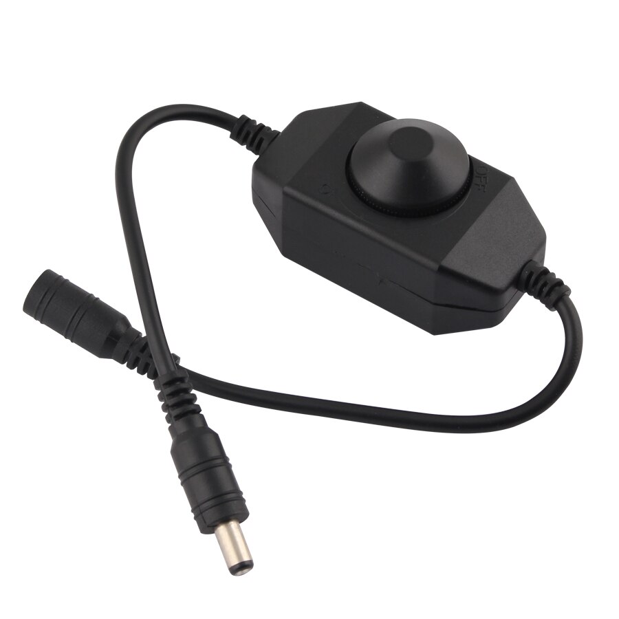Led Dimmer Controller Schakelaar DC12-24V Helderheid Controller Enkele Kleur Licht Dimmer Led Dimmer Zwart Wit: Black