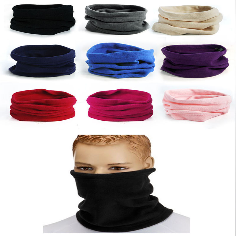 Winter Essential Unisex Polar Fleece Neck Men and Women All Appropriate Headband Wrap Shawl Scarf 9 colors