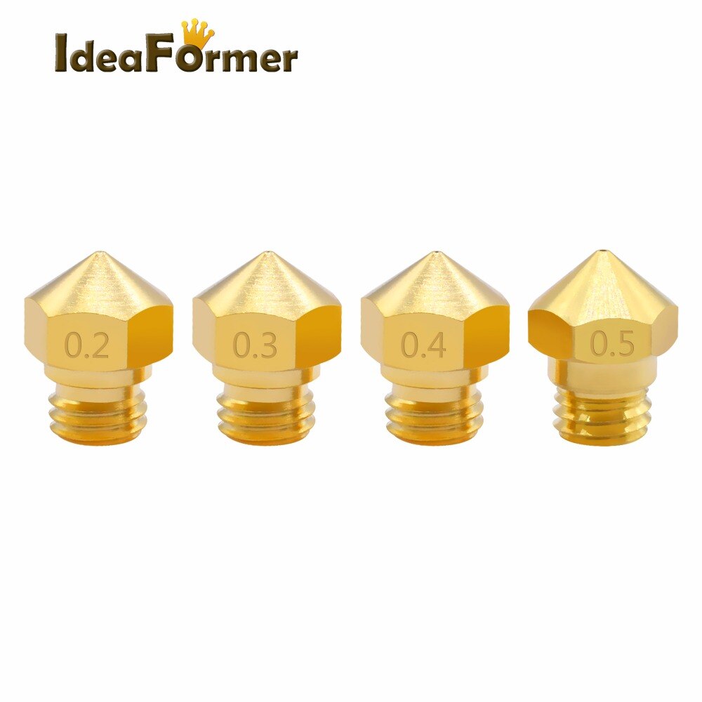 IdeaFormer 2 stücke 3D drucker Reprap MK2 M7 schraube Durcheinander MK10 Düse 0.2/0.3/0.4/0.5/0.6/0.8/1,0mm Für 1,75mm Filament hotend mk10