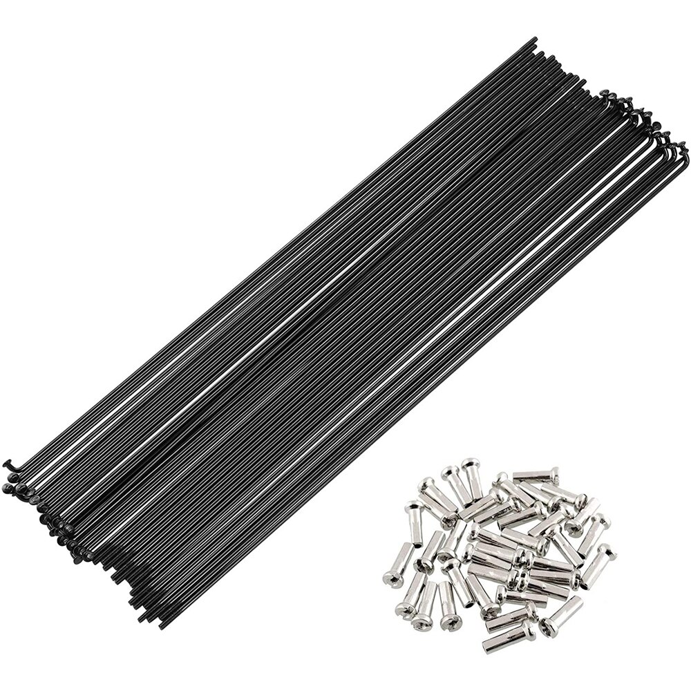 36pcs Stainless Steel Bicycle Spokes With Nipples 170mm-290mm MTB Mountain Bike Road Bicycle Straight Pull Spokes