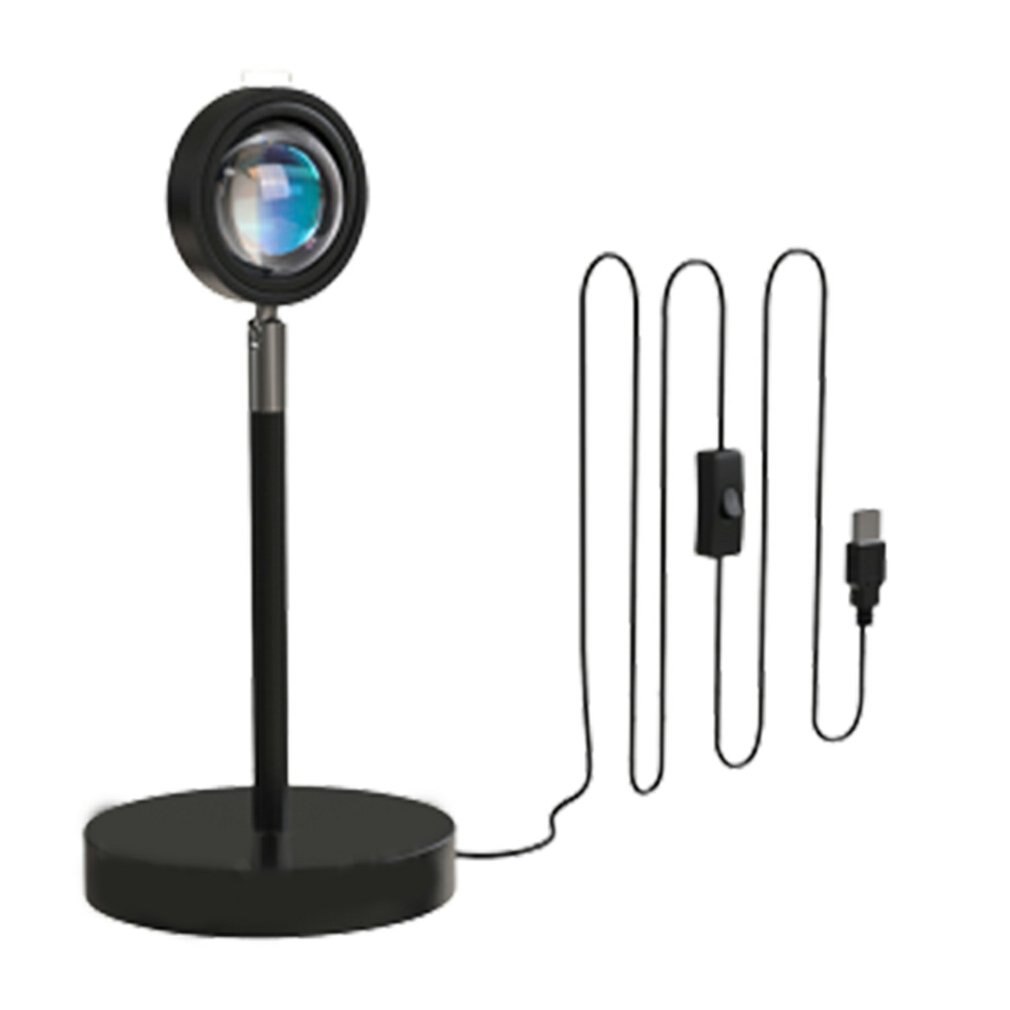 Lampada per proiettore al tramonto affascinante atmosfera RGB luce Home Coffee Shop sfondo decorazione murale telecomando lampade al tramonto: Default Title