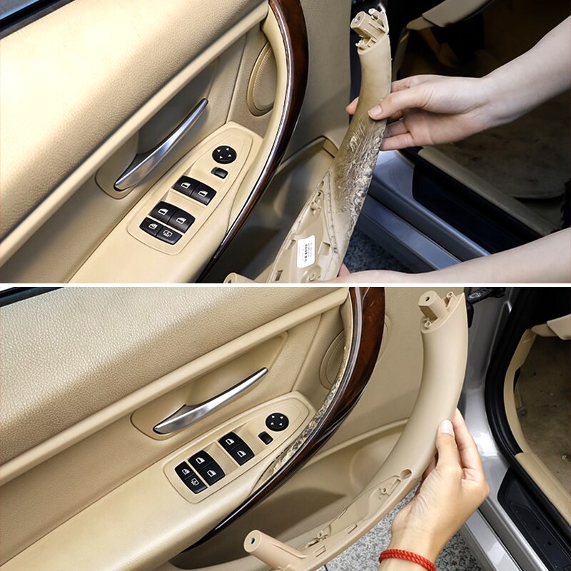 Poignée intérieure de porte de voiture noire, Beige, droite, pour BMW F30, F31, F32, F33, F34, F35, F36, F80