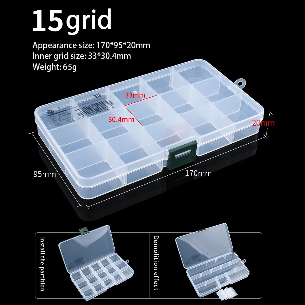 LUXIANZI Waterproof Plastic Storage Tool Box Portable Transparent Metal Parts Hardware tools Screwdriver Organizer toolbox Case: LXZ918002