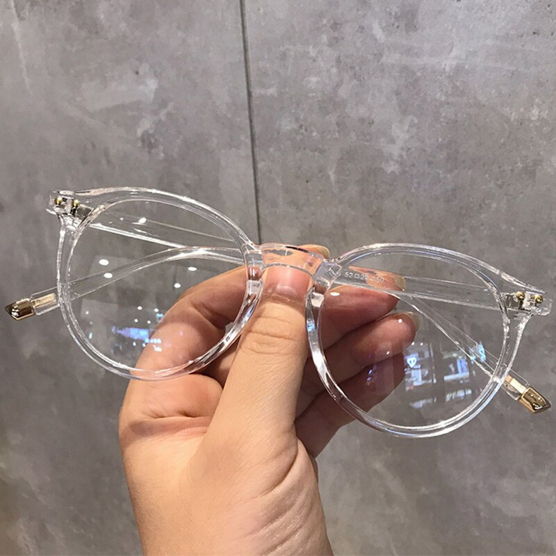 Imwete fasjonable brilleramme til kvinner årgang blå lys datamaskin menn brille rundt optiske briller
