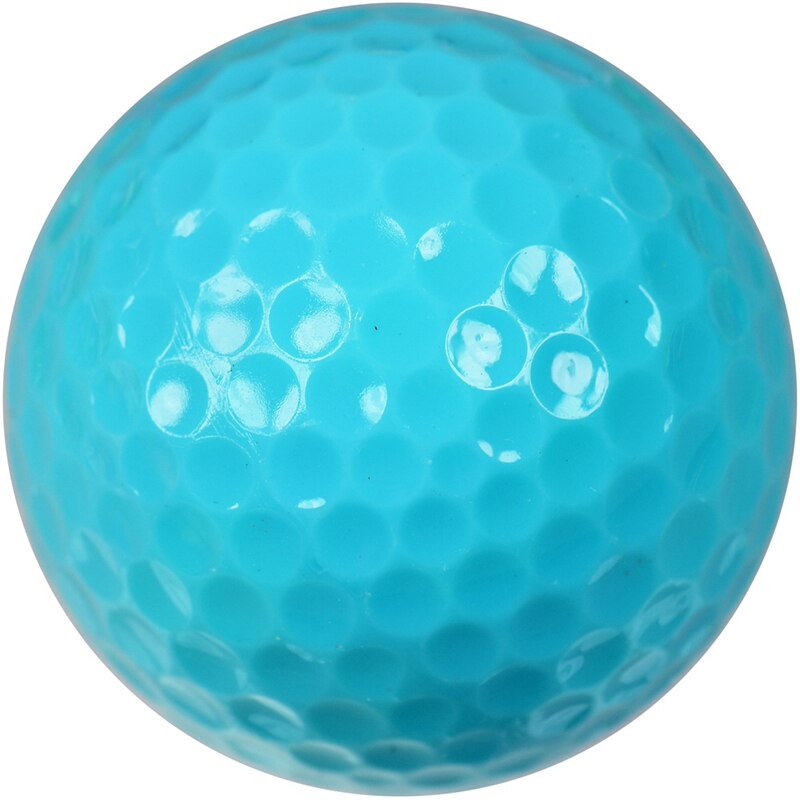 Balles de Golf Double couche en caoutchouc, 5 pièces/1 ensemble, haute élasticité, intérieur, Swing de Golf, balle d&#39;entraînement, bonne , 10 couleurs,: 5PCS Blue