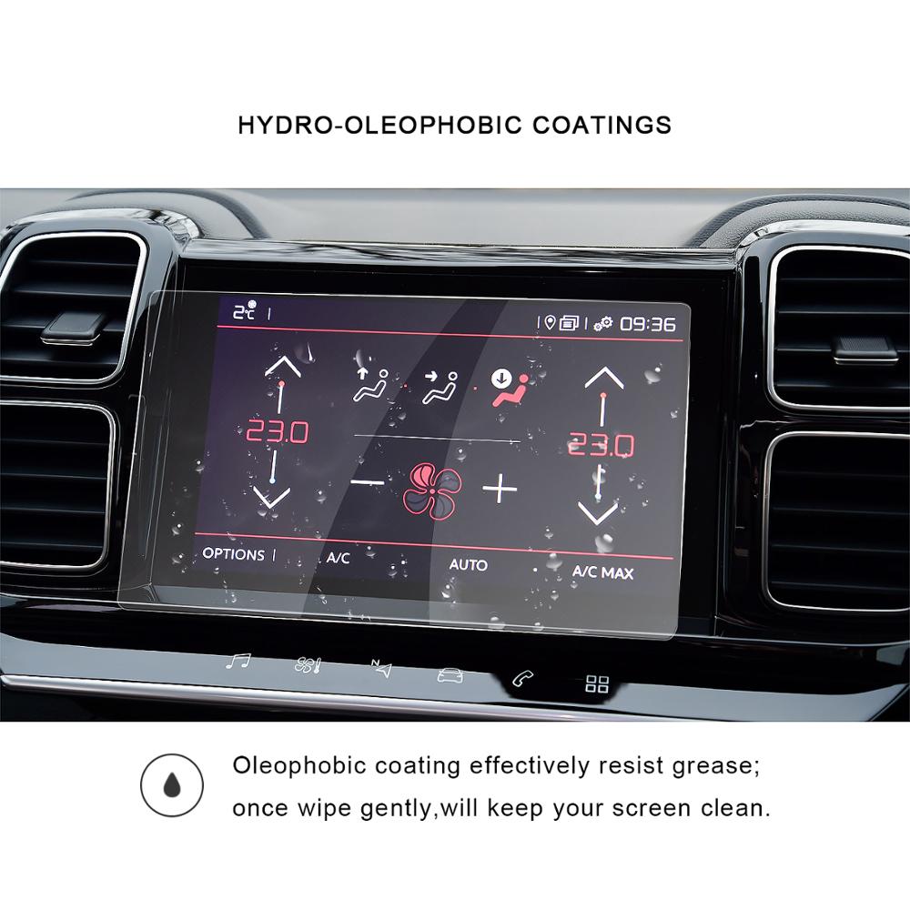 RUIYA car screen protector for Citroen C5 aircross car navigation touch center display,tempered glass protective film