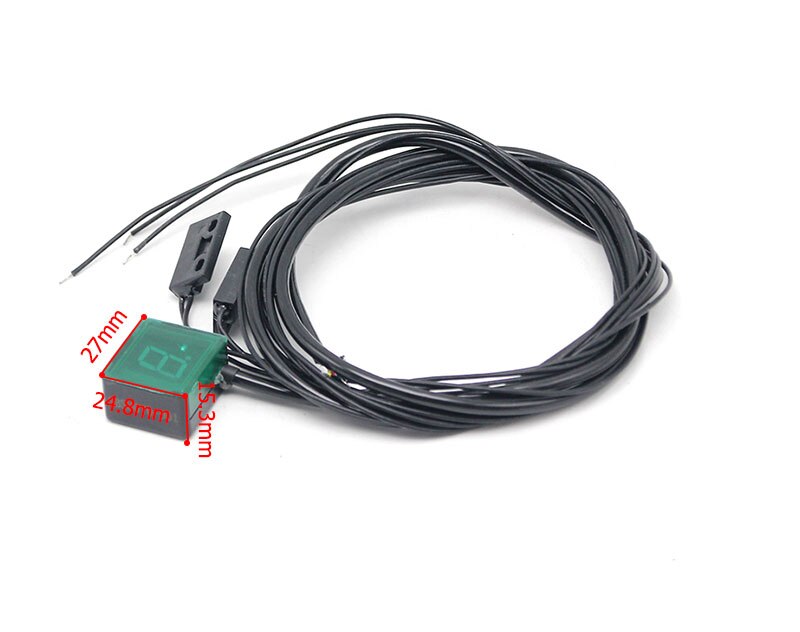 ZSDTRPMotorcycle LED Digital Gear Indicator Car-Styling For Motorcycle Light Neutral Display Shift Lever Sensor Bule Motors: Green
