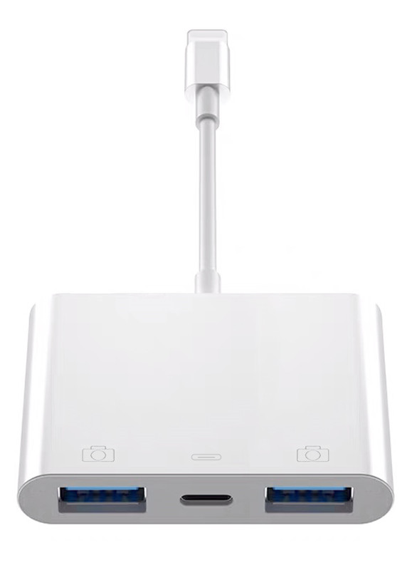 Lightning To USB OTG Converter Adapter for IPhone Mouse Keyboard Charging U Disk Camera CardReader Data Converter Iphone Otg: 3in1