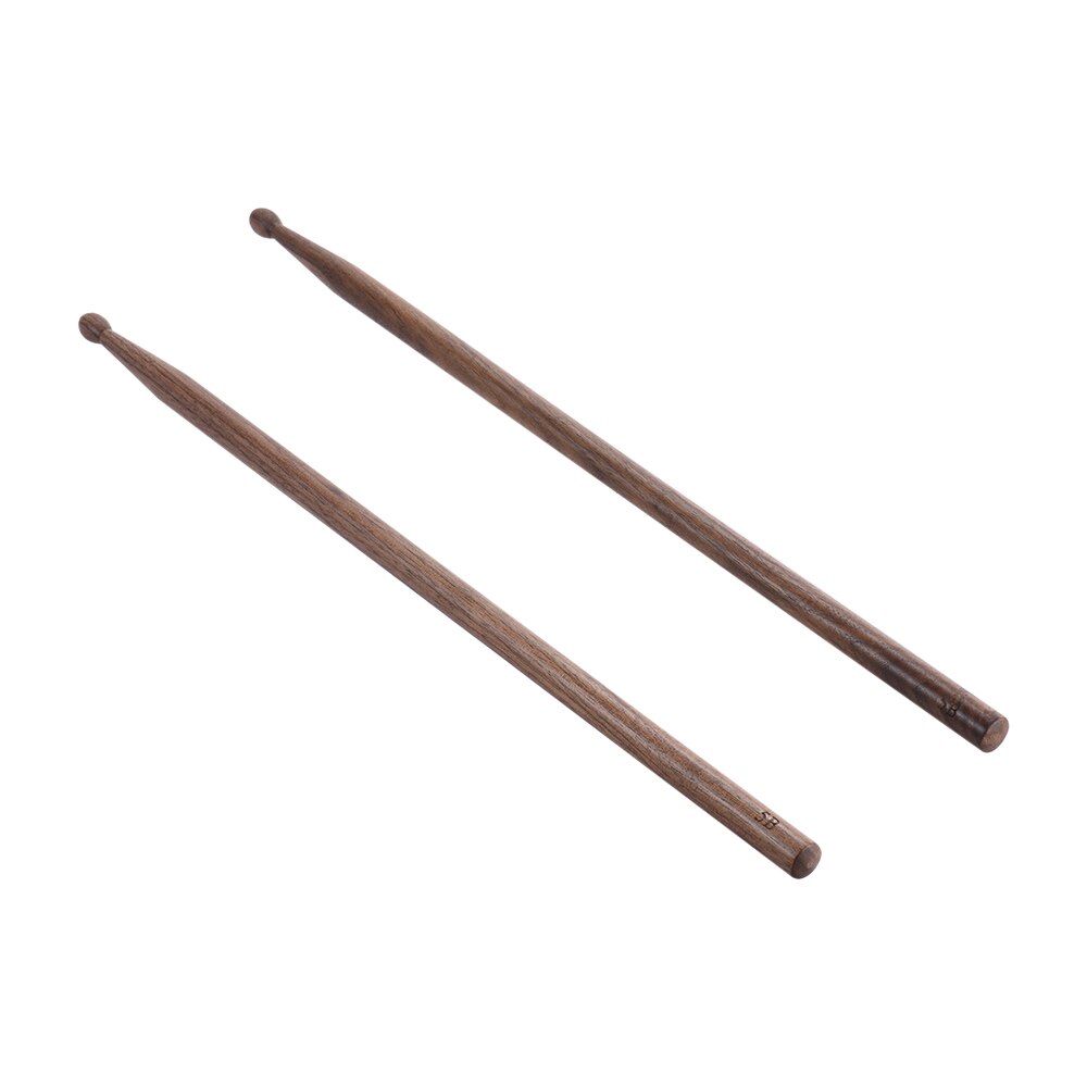 Pair of 5B Drumsticks Sticks Wave-shape Wood Tip Percussion Accessories for Drum Set Adopt for Black Walnut Wood