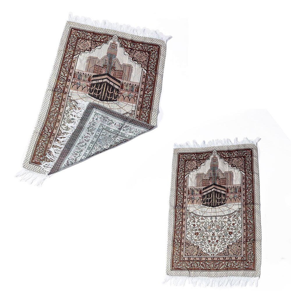 Tapis de prière musulmane islamique, 1 pièces, pour Ramadan, coran, en Polyester, Namaz, Salat, pampilles, tapis de Yoga, 70x110cm