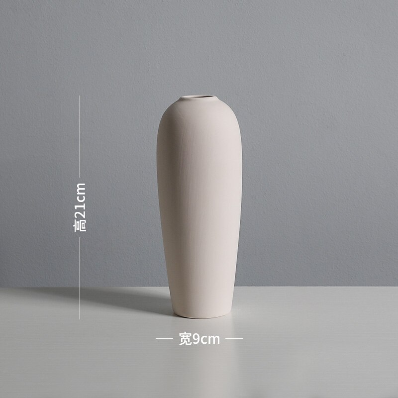 Nordisk dekorasjon hjem vanlig keramikk vase hvit vase minimalistisk dekorasjon mini keramikk vase stue dekorasjon tilbehør: Jeg