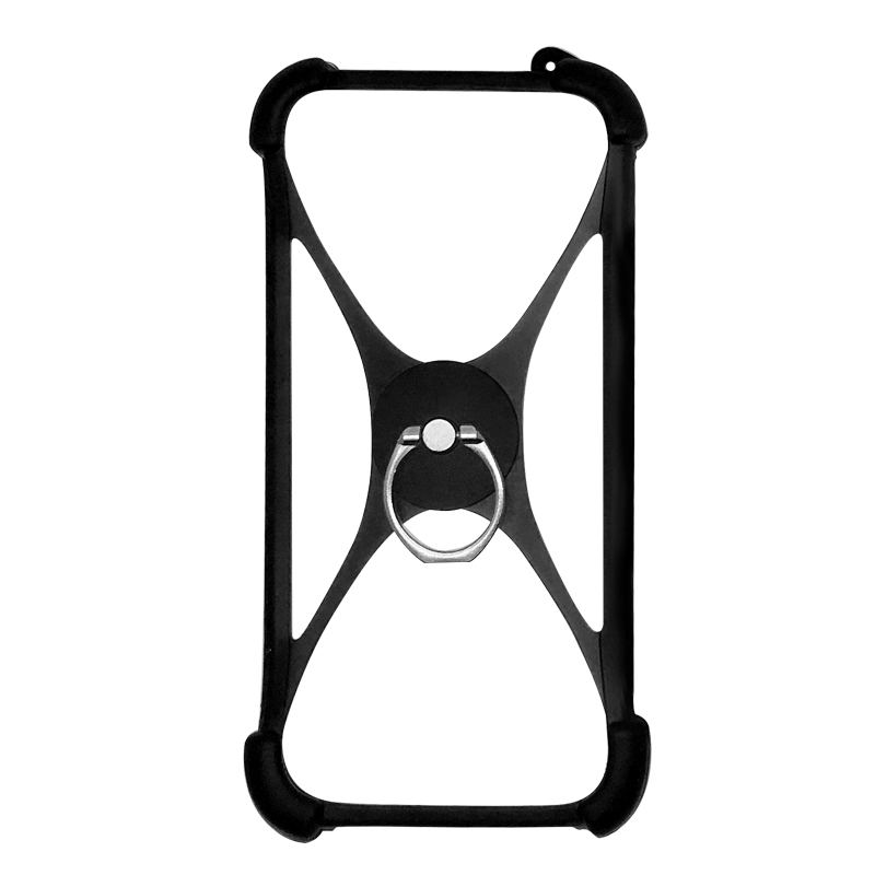 Allview P6 Life/Pro/Qmax/Plus case Rotate Ring Phone cover for Allview P5 Life case Universal Soft TPU Allview P4 Pro case: Black