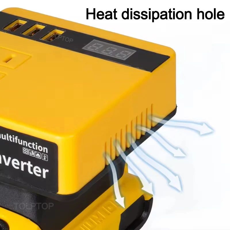 Inverter DC 18V To 220V Inverter Adapter For Makita/Dewalt/Milwaukee 18V Lithium Battery Multi-Function Power Supply Inverter