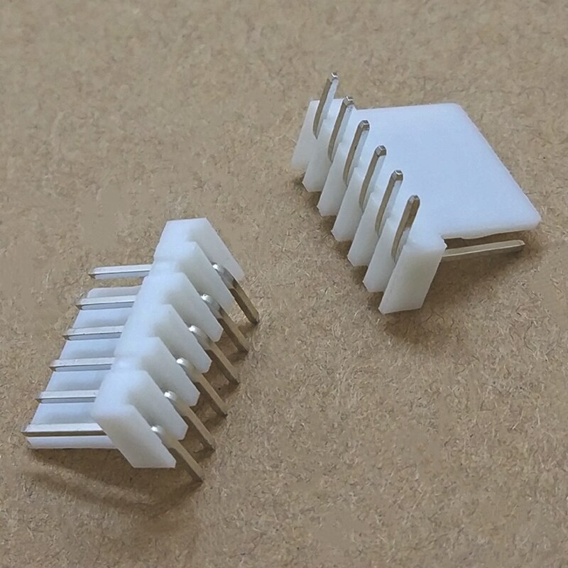50 pçs/lote KF2510 Conector Macho Right Angle Pin Header 2AW 3AW 4AW 5AW 6AW 2510 2.54 MILÍMETROS