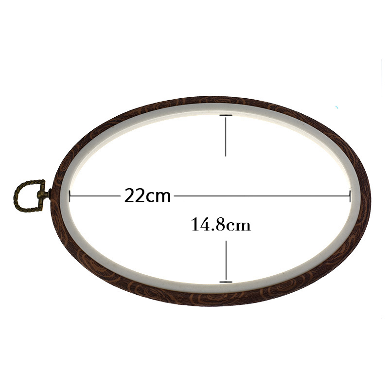 Lot De 4 Cadres à Broder Ronds En Plastique - 9 à 20 Cm Avec Aiguilles Dorées - Pour Broderie, Couture Et Loisirs Créatifs