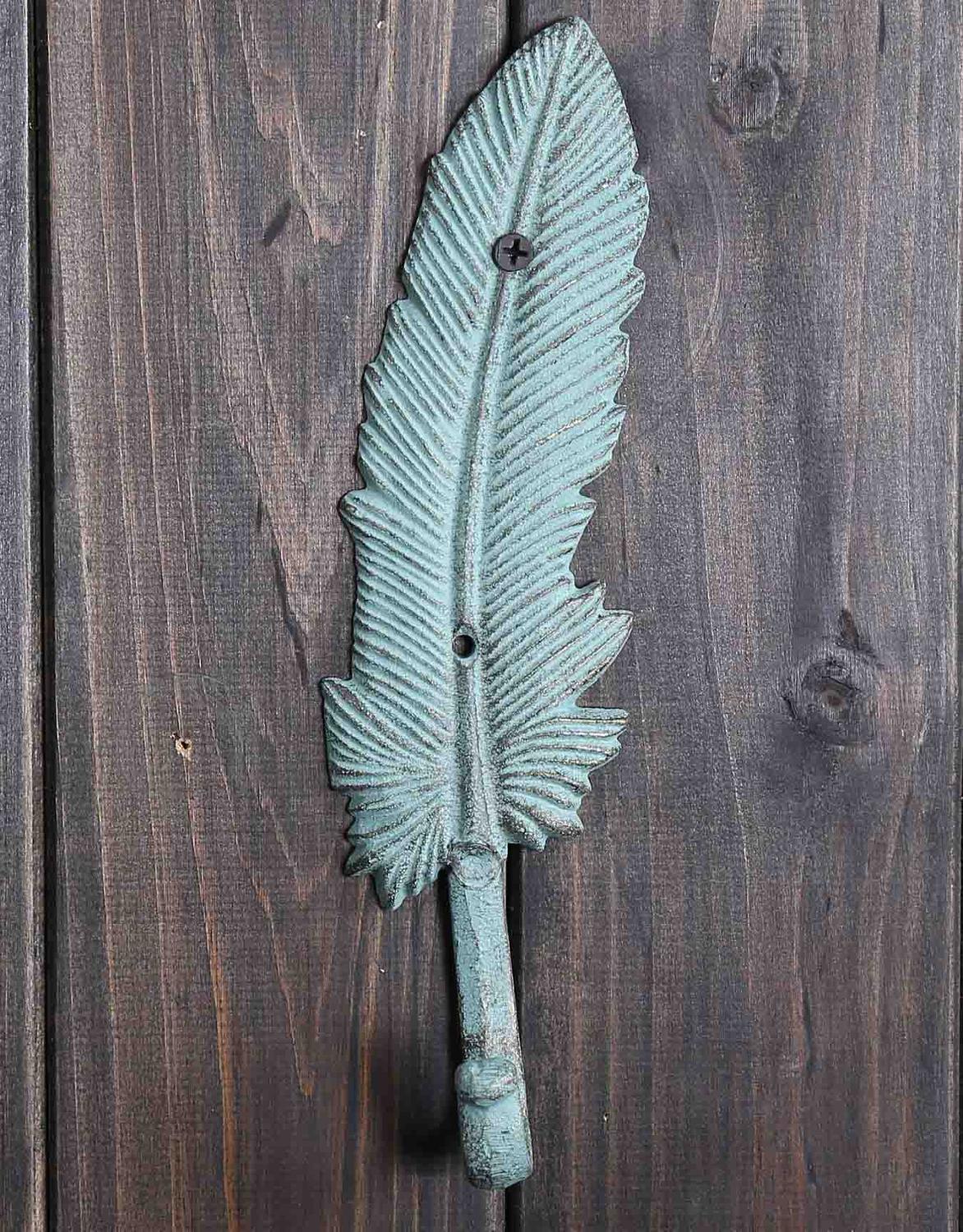 Ganchos de hierro fundido Vintage para colgar en la pared ganchos de hierro Retro para colgar en la pared, barra para el hogar, decoración de abrigos, manualidades,: blue color