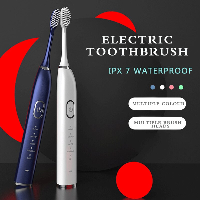 Ultrasonic Sonic Electric Toothbrush Powerful Tooth Brush USB Rechargeable Adult Electronic Washable Whitening Teeth Brush