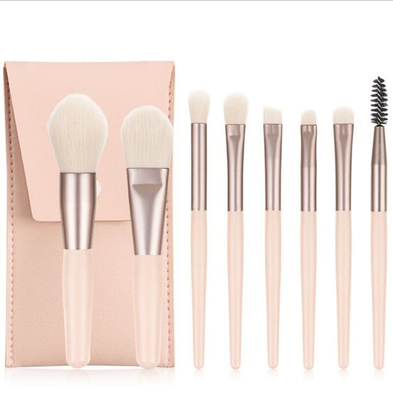 8 Mini-machen-hoch-pinsel für lidschatten, wimpern, augenbrauen, Rouge, Stiftung und puder – Schönheit-Werkzeug: 4
