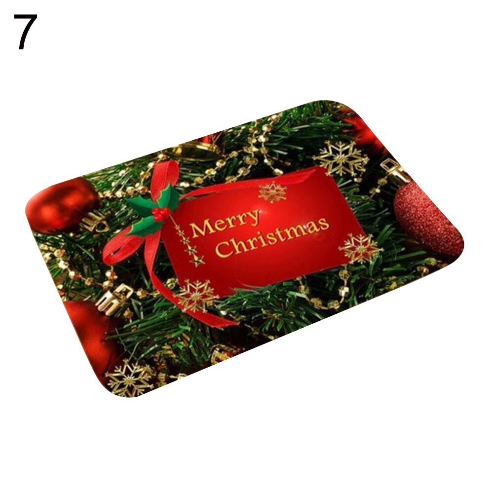 Noël père noël renne bonhomme de neige anti-dérapant paillasson tapis de sol tapis salle de bain: 7